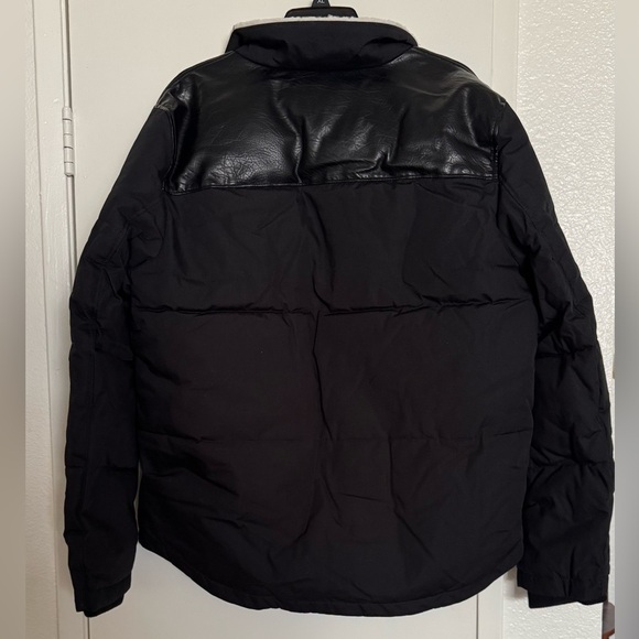 MENS LEVIS QUILTED WOODSMAN PUFFER JACKET LARGE BLACK NWT - Picture 6 of 10